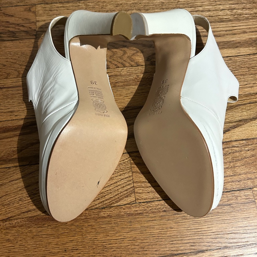 White Peep-Toe Heels - Picture 5 of 7